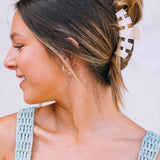 Classic Almond Beige Medium Hair Clip - The Pink Pineapple 850