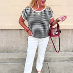 Classic Contrast Knit Top - The Pink Pineapple 850