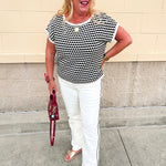 Classic Contrast Knit Top - The Pink Pineapple 850