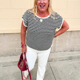 Classic Contrast Knit Top - The Pink Pineapple 850