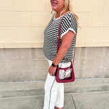 Classic Contrast Knit Top - The Pink Pineapple 850