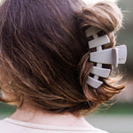 Classic Silver Flames Large Hair Clip - The Pink Pineapple 850