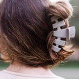 Classic Silver Flames Large Hair Clip - The Pink Pineapple 850