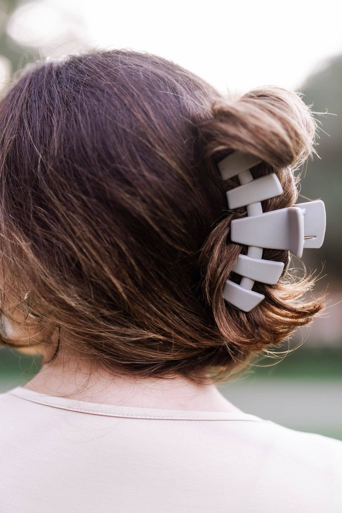 Classic Silver Flames Large Hair Clip - The Pink Pineapple 850