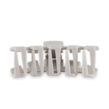 Classic Silver Flames Large Hair Clip - The Pink Pineapple 850