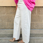 Clean Slate White Bootcut Pants - The Pink Pineapple 850