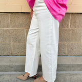 Clean Slate White Bootcut Pants - The Pink Pineapple 850