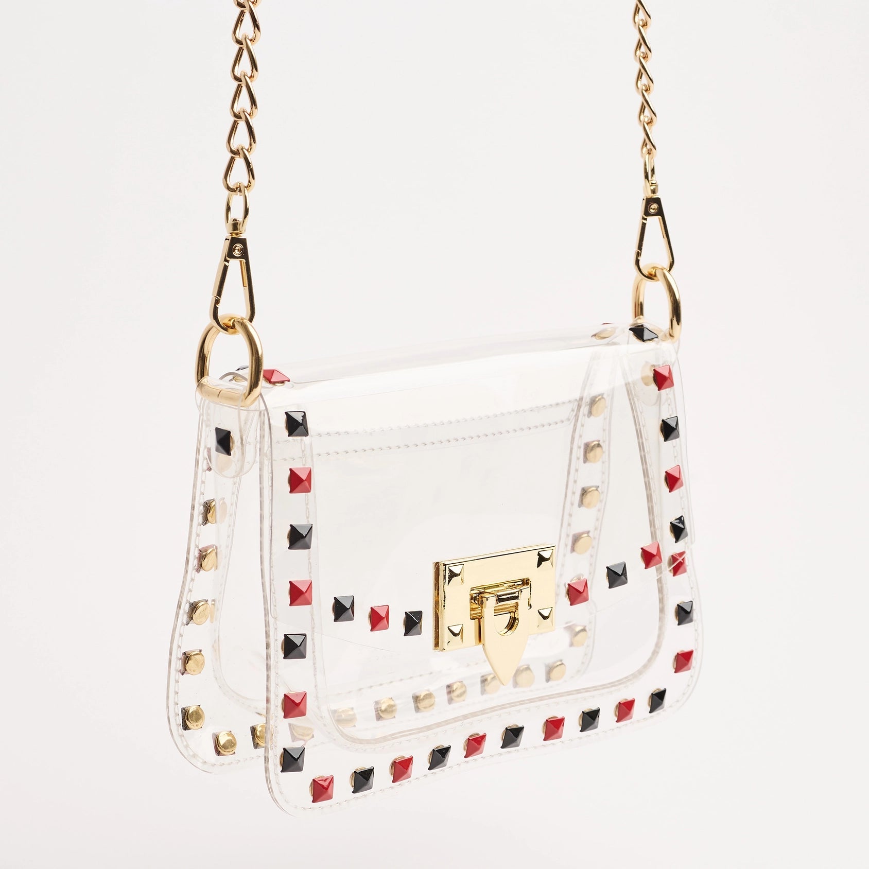 [Clearly Handbags] Jackie Bag in Black and Red - The Pink Pineapple 850