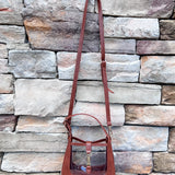 [Clearly Handbags] Paige Saddle Clear Stadium Handbag – Brown Leather - The Pink Pineapple 850