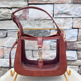 [Clearly Handbags] Paige Saddle Clear Stadium Handbag – Brown Leather - The Pink Pineapple 850