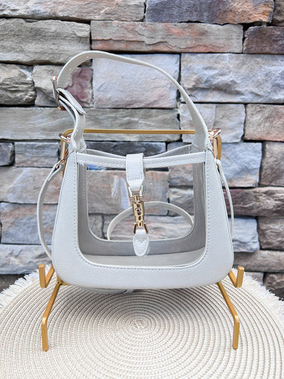 [Clearly Handbags] The Paige Clear Purse in Ivory - The Pink Pineapple 850