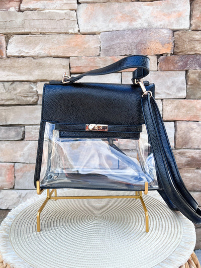 [Clearly Handbags] The Susan in Black - The Pink Pineapple 850
