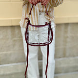 Clearview Crossbody Stadium Bag in Garnet - The Pink Pineapple 850