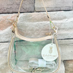 Clearview Crossbody Stadium Bag in Gold - The Pink Pineapple 850