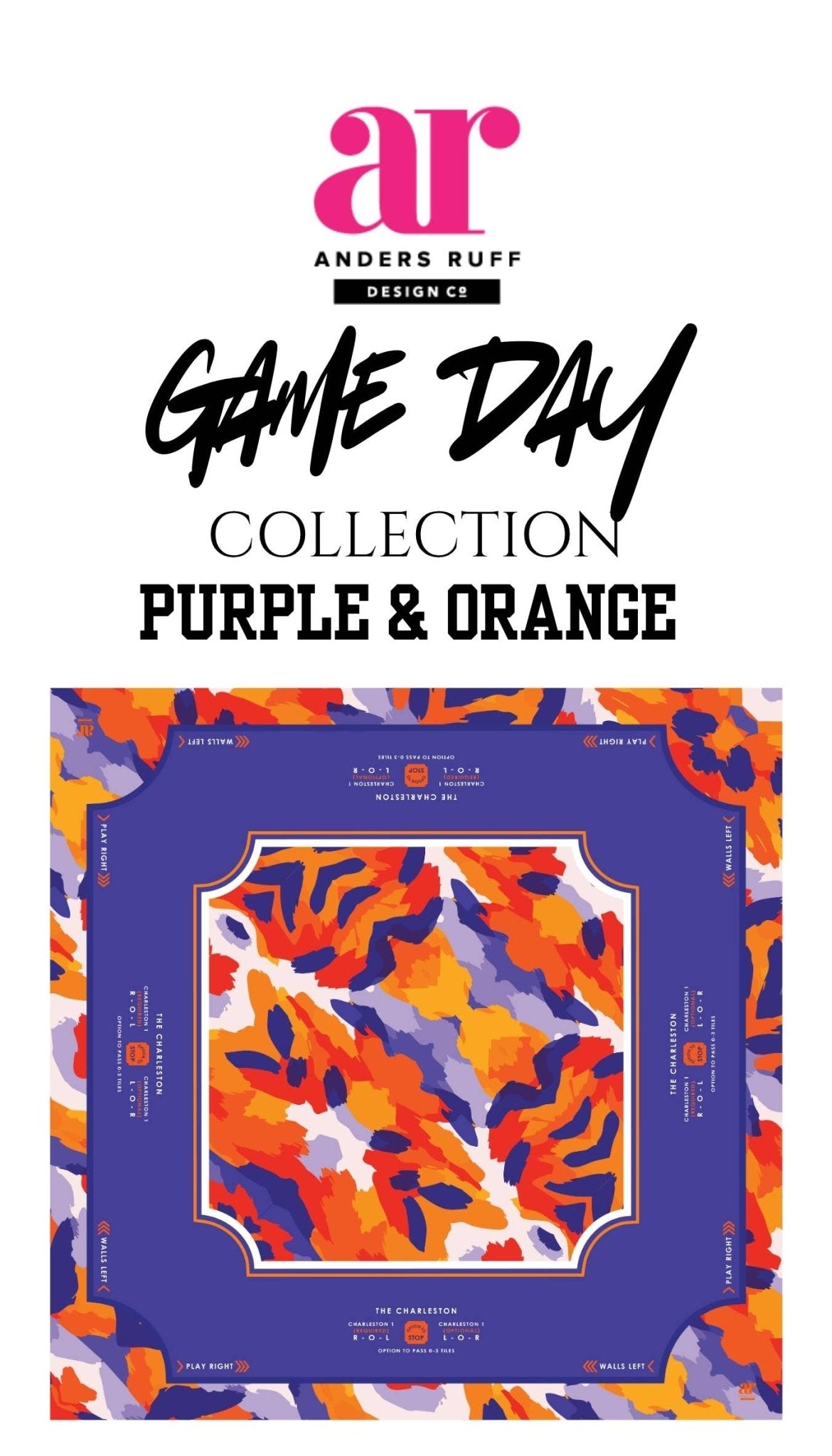 Clemson Game Day Mahjong Mat - The Pink Pineapple 850