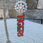 Clemson Tigers Pearl Drop Enamel Earrings - The Pink Pineapple 850