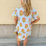 Coastal Bloom Collared Mini Dress - The Pink Pineapple 850