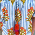 Coastal Bloom Tassel Blouse - The Pink Pineapple 850