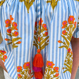 Coastal Bloom Tassel Blouse - The Pink Pineapple 850