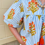 Coastal Bloom Tassel Blouse - The Pink Pineapple 850