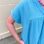 Coastal Breeze Linen Mini Dress - The Pink Pineapple 850