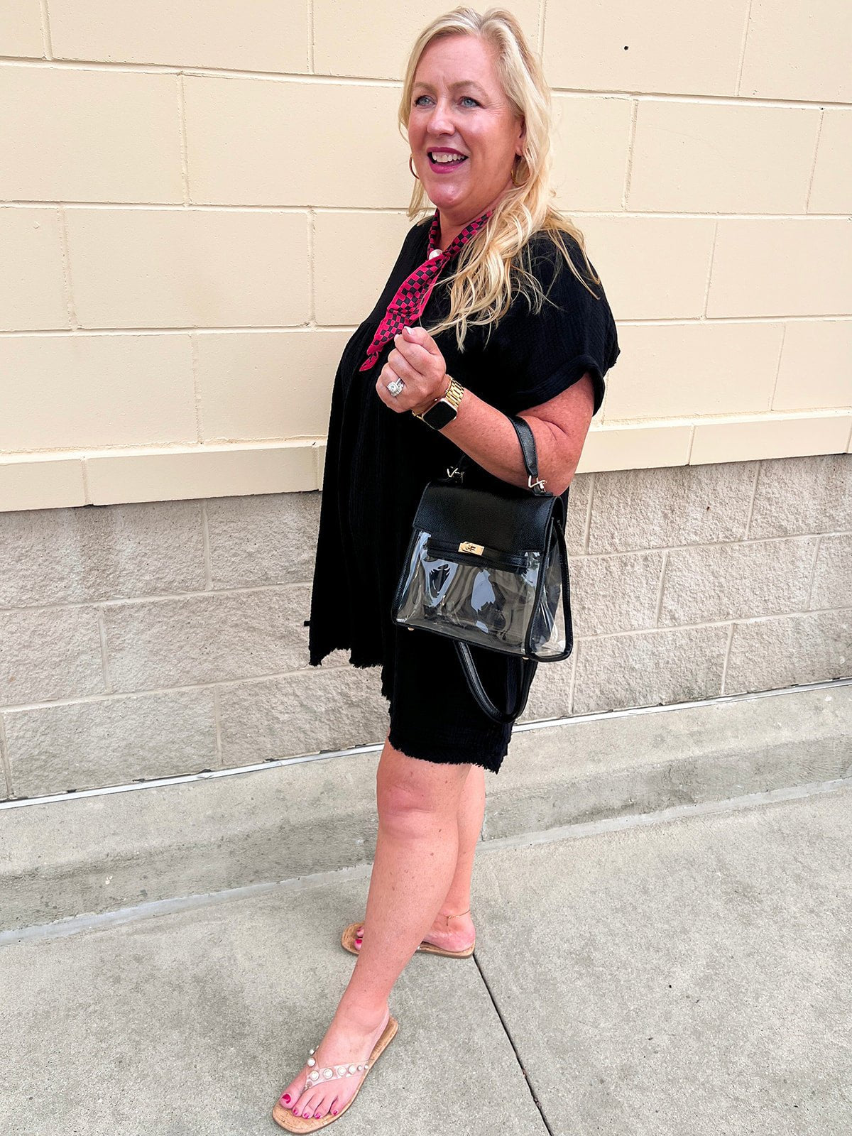 Coastal Breeze Linen Mini Dress in Black - The Pink Pineapple 850