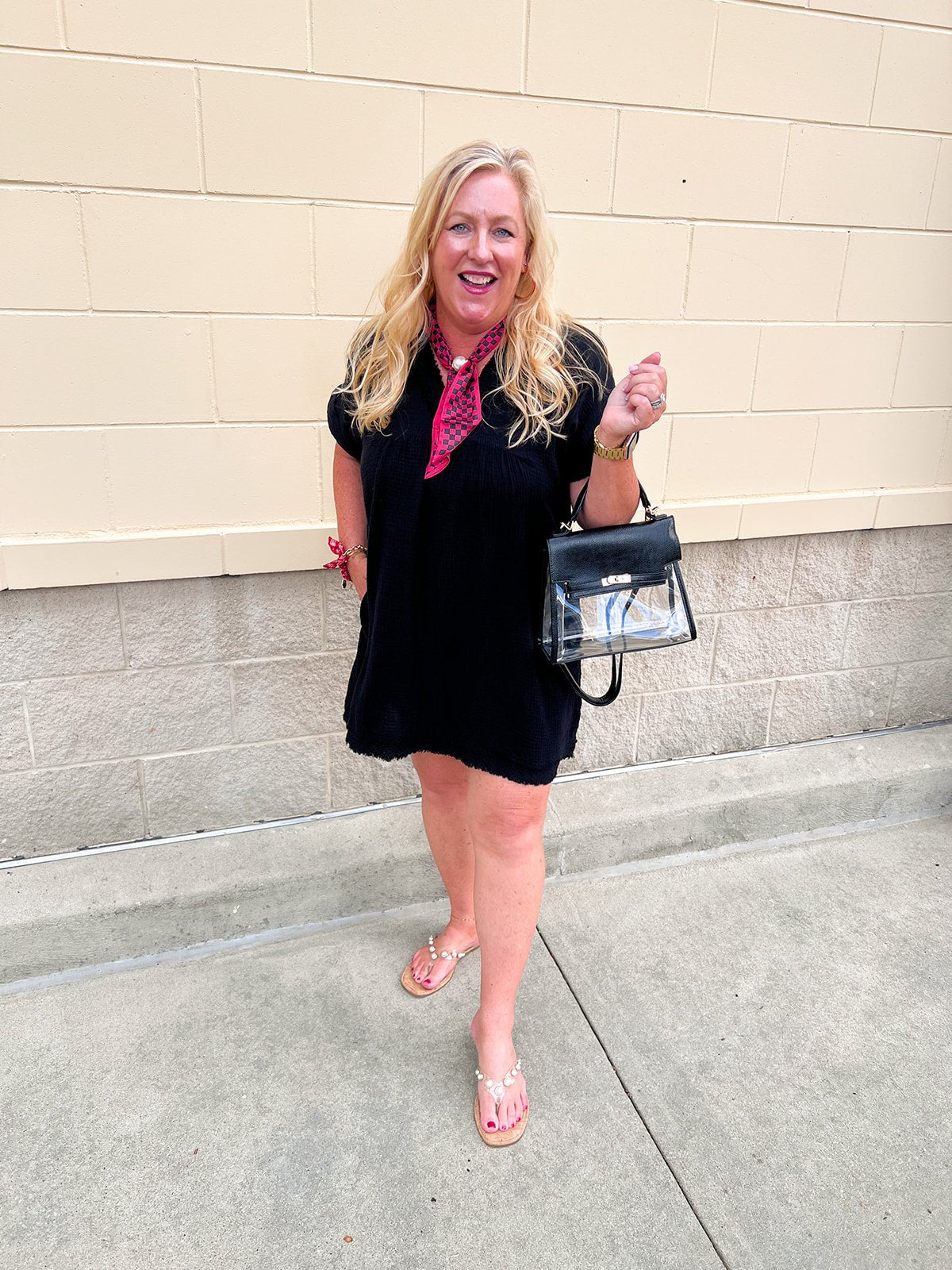 Coastal Breeze Linen Mini Dress in Black - The Pink Pineapple 850