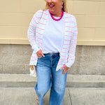 Coastal Candy Stripe Cardigan - The Pink Pineapple 850