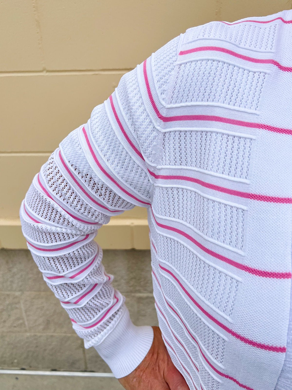 Coastal Candy Stripe Cardigan - The Pink Pineapple 850