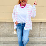 Coastal Candy Stripe Cardigan - The Pink Pineapple 850