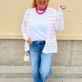 Coastal Candy Stripe Cardigan - The Pink Pineapple 850