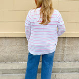 Coastal Candy Stripe Cardigan - The Pink Pineapple 850