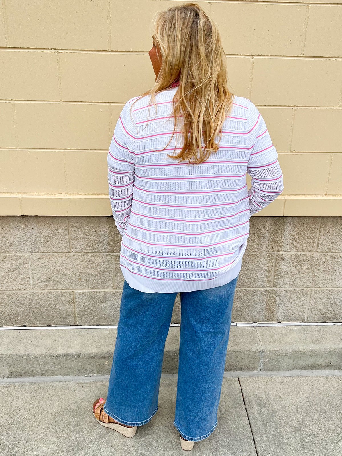 Coastal Candy Stripe Cardigan - The Pink Pineapple 850