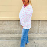 Coastal Candy Stripe Cardigan - The Pink Pineapple 850