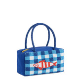 Coastal Check Beaded Mini Tote Bag - The Pink Pineapple 850