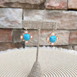 Coastal Chic Pearl Square Earrings in Turquoise - The Pink Pineapple 850