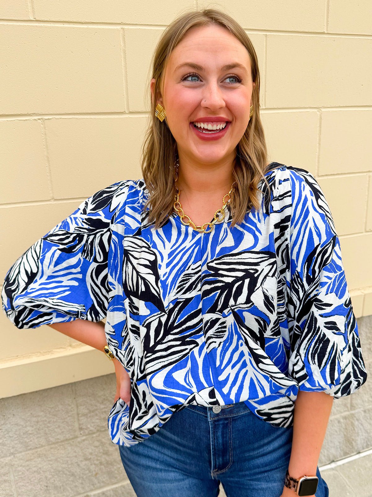 Coastal Current Mandarin Top - The Pink Pineapple 850