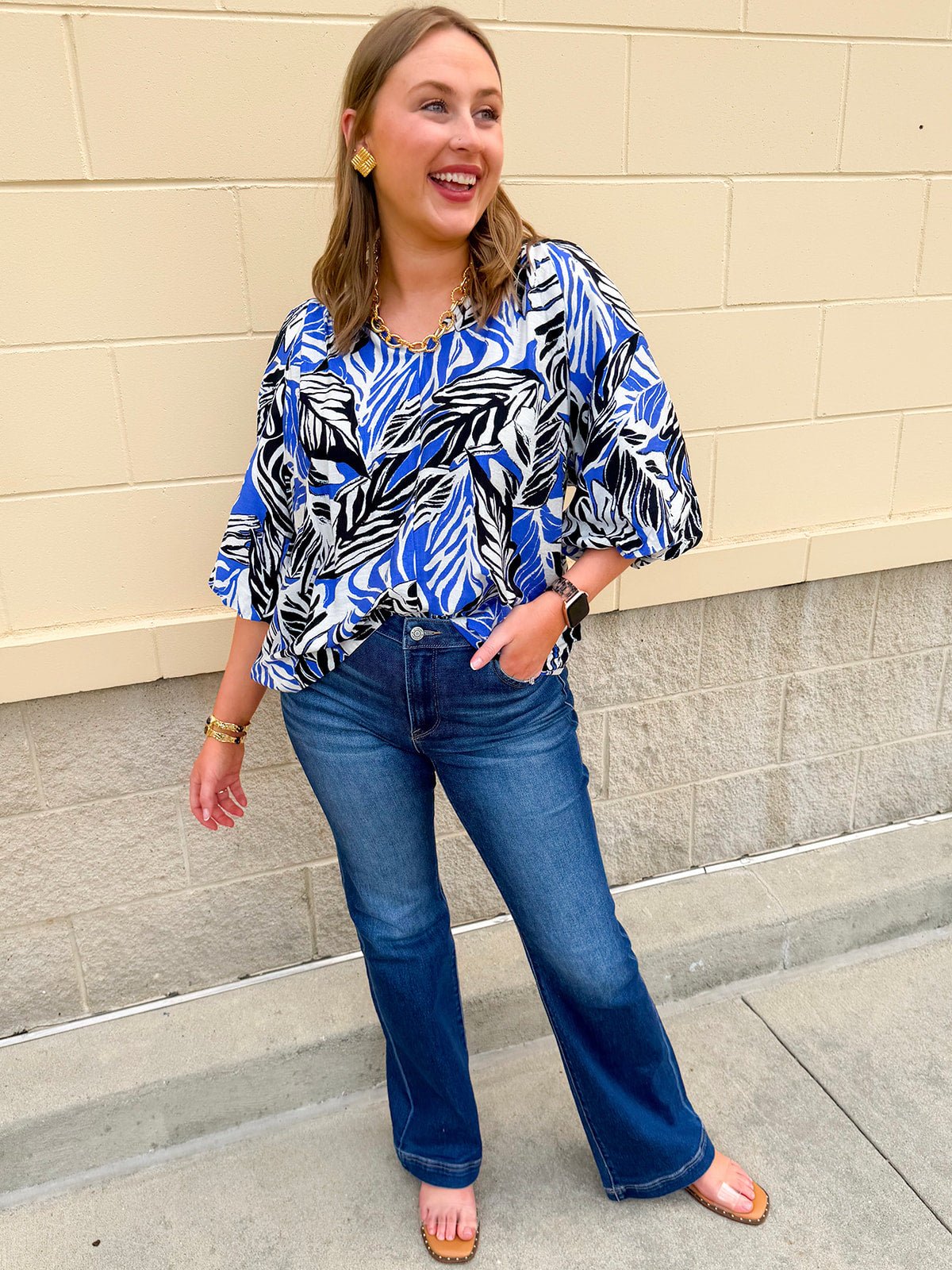 Coastal Current Mandarin Top - The Pink Pineapple 850