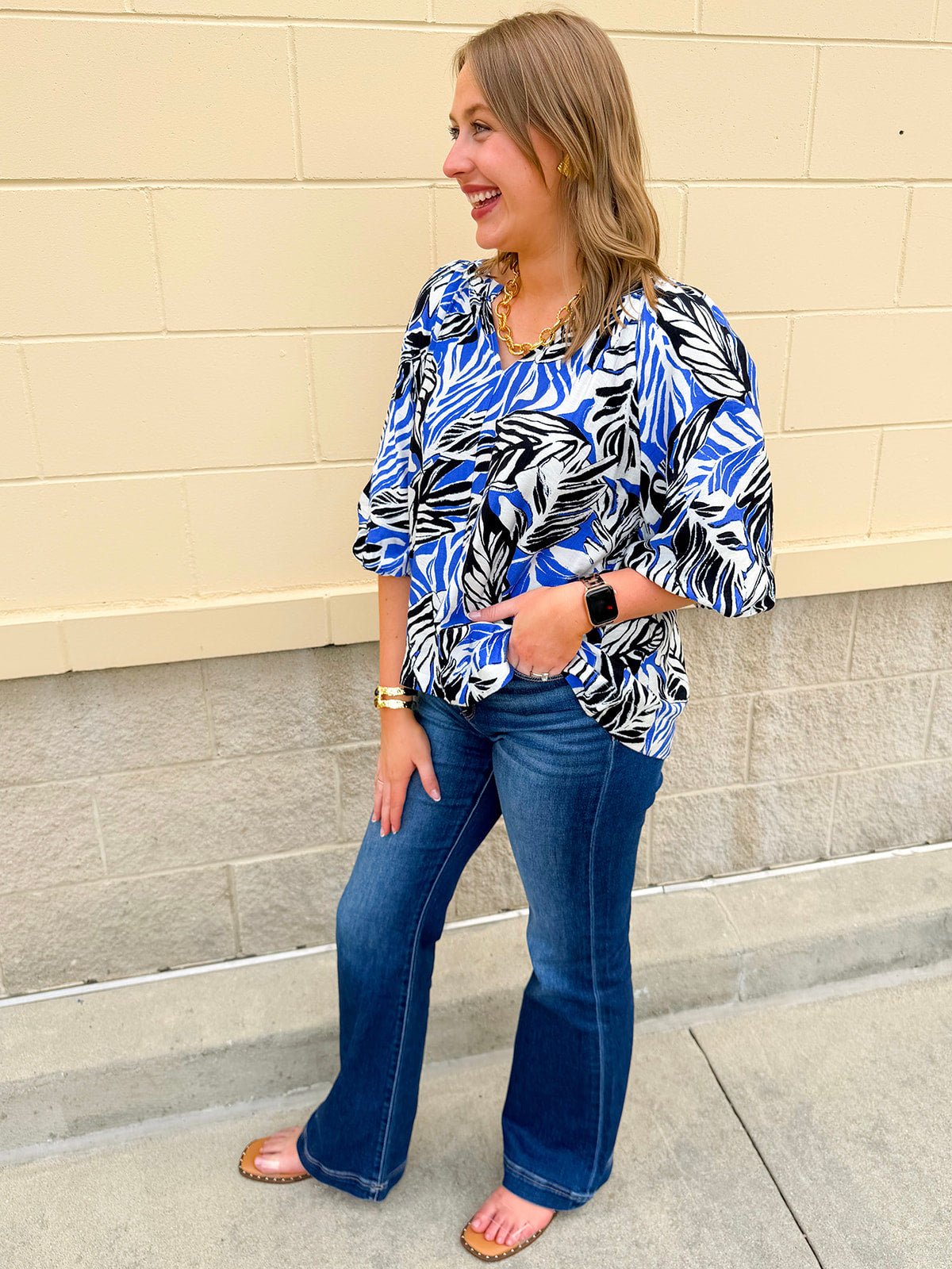 Coastal Current Mandarin Top - The Pink Pineapple 850