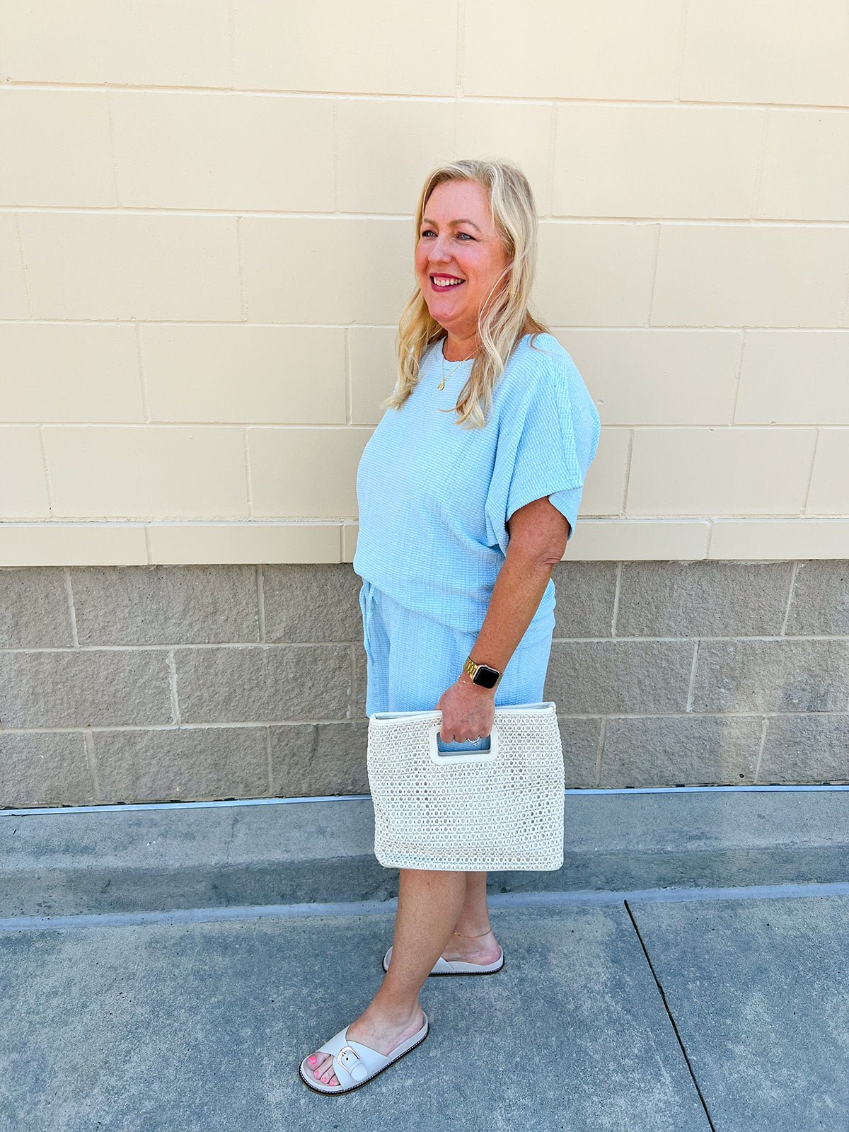 Coastal Ease Textured Knit Set - The Pink Pineapple 850