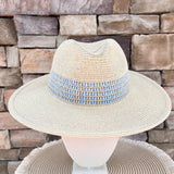 Coastal Glow Wide Brim Hat in Blue - The Pink Pineapple 850