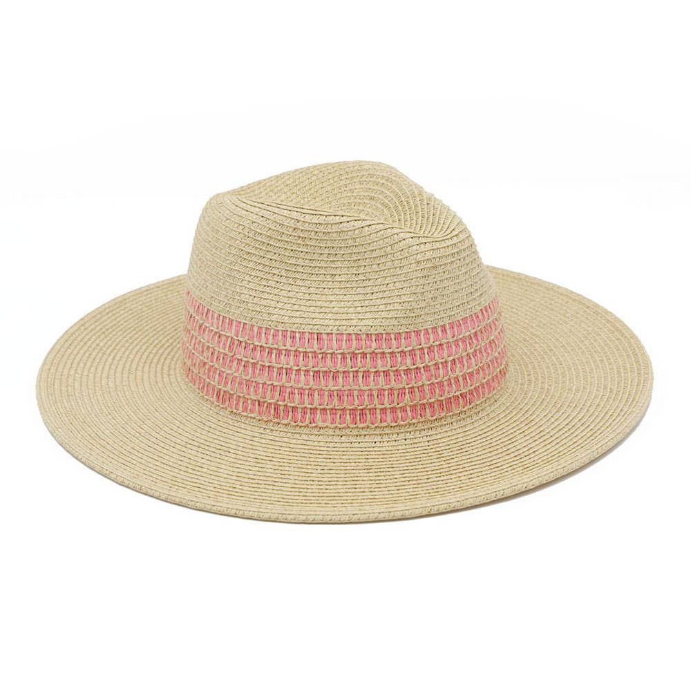 Coastal Glow Wide Brim Hat in Pink - The Pink Pineapple 850