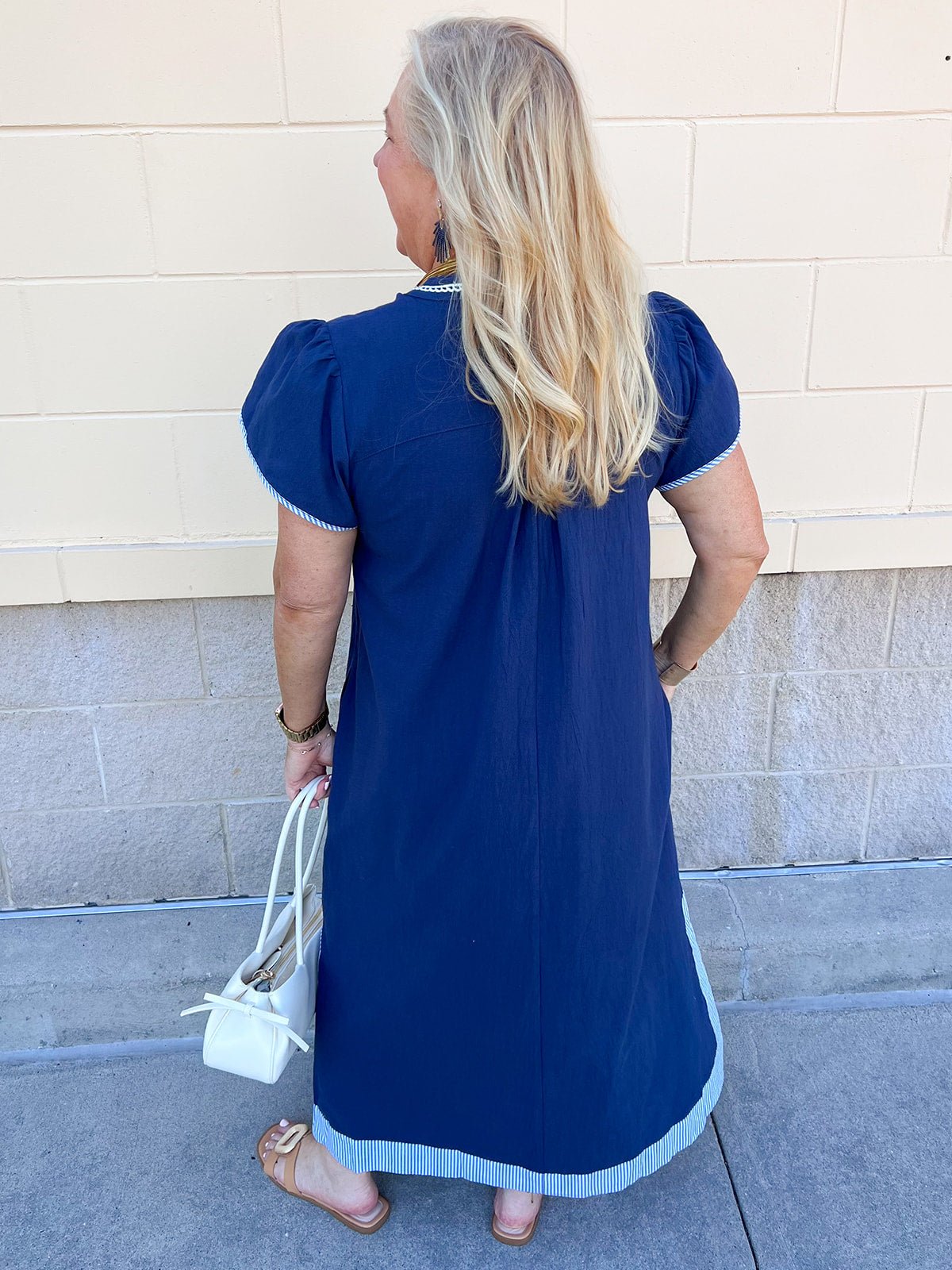 Coastal Ink Midi Dress - The Pink Pineapple 850