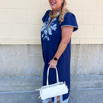 Coastal Ink Midi Dress - The Pink Pineapple 850