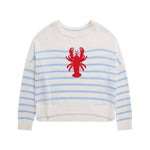Coastal Lobster Stripe Relaxed Sweater - The Pink Pineapple 850
