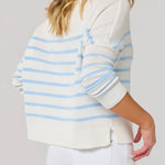 Coastal Lobster Stripe Relaxed Sweater - The Pink Pineapple 850