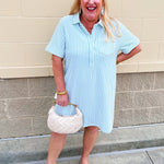Coastal Stripe Mini Dress - The Pink Pineapple 850