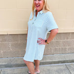 Coastal Stripe Mini Dress - The Pink Pineapple 850