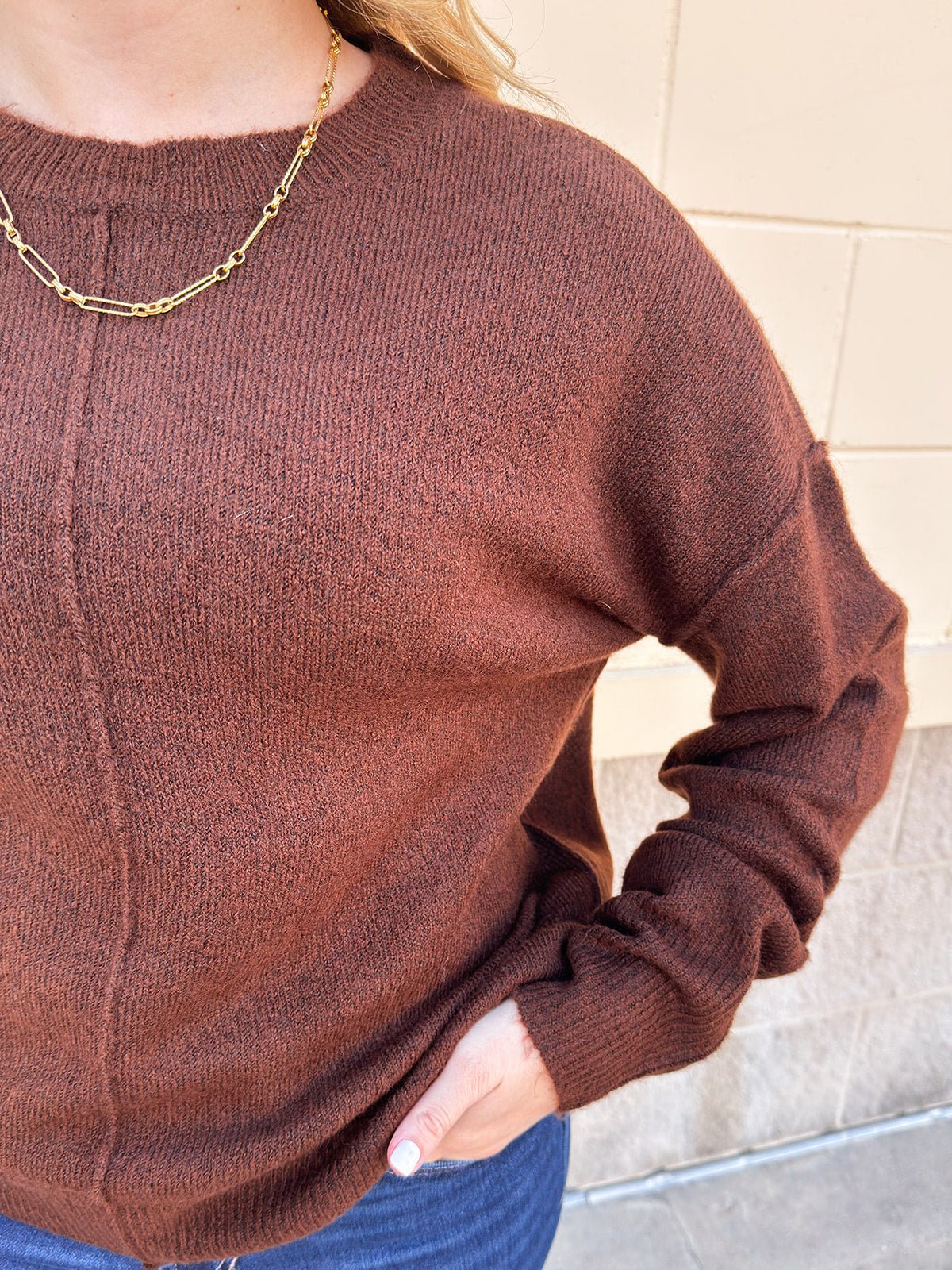 Cocoa Comfort Knit Sweater - The Pink Pineapple 850