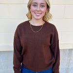 Cocoa Comfort Knit Sweater - The Pink Pineapple 850